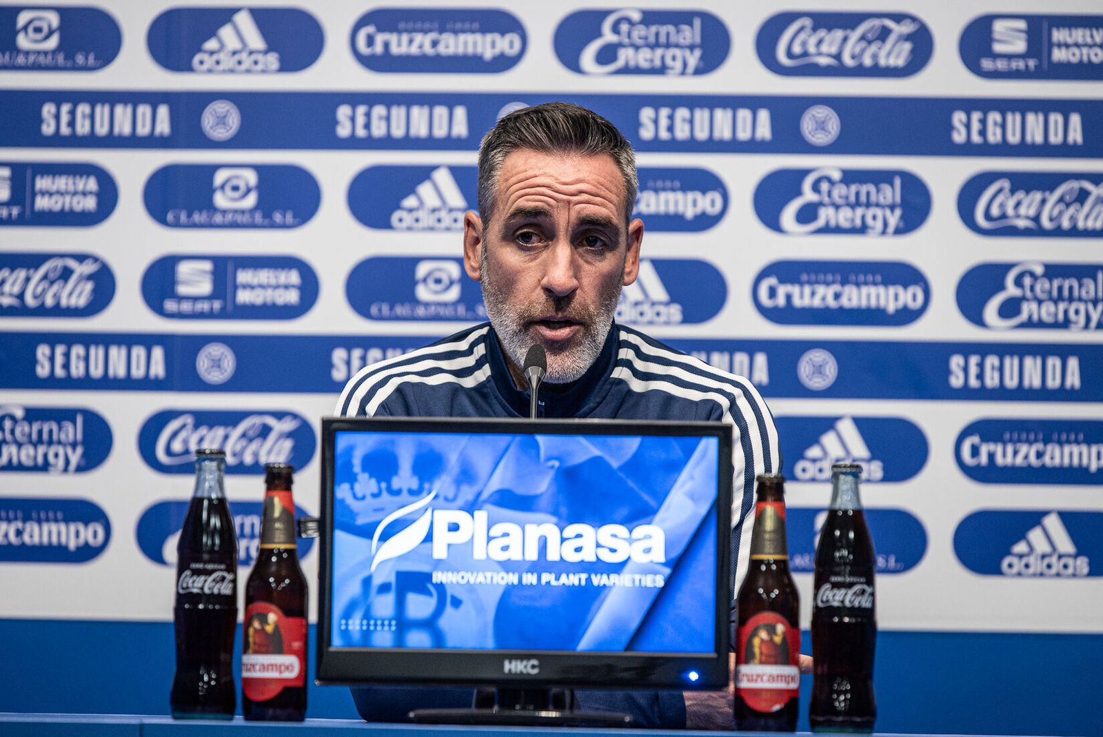 Abel durante una rueda de prensa.