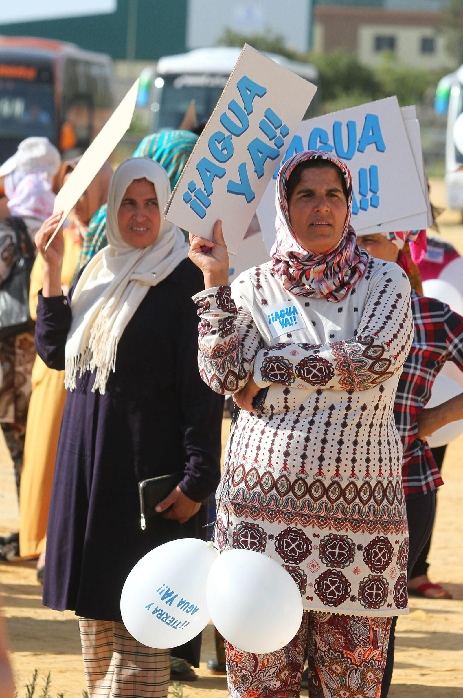 Imágenes de la manifestación para pedir agua y tierra para los regadíos del Condado.
