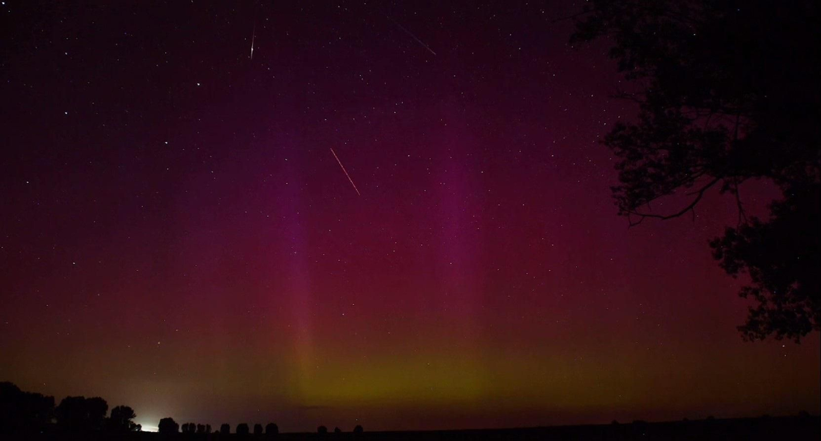 Aurora Boreal y Perseidas en Alemania Aurora Boreal y Perseidas en Alemania