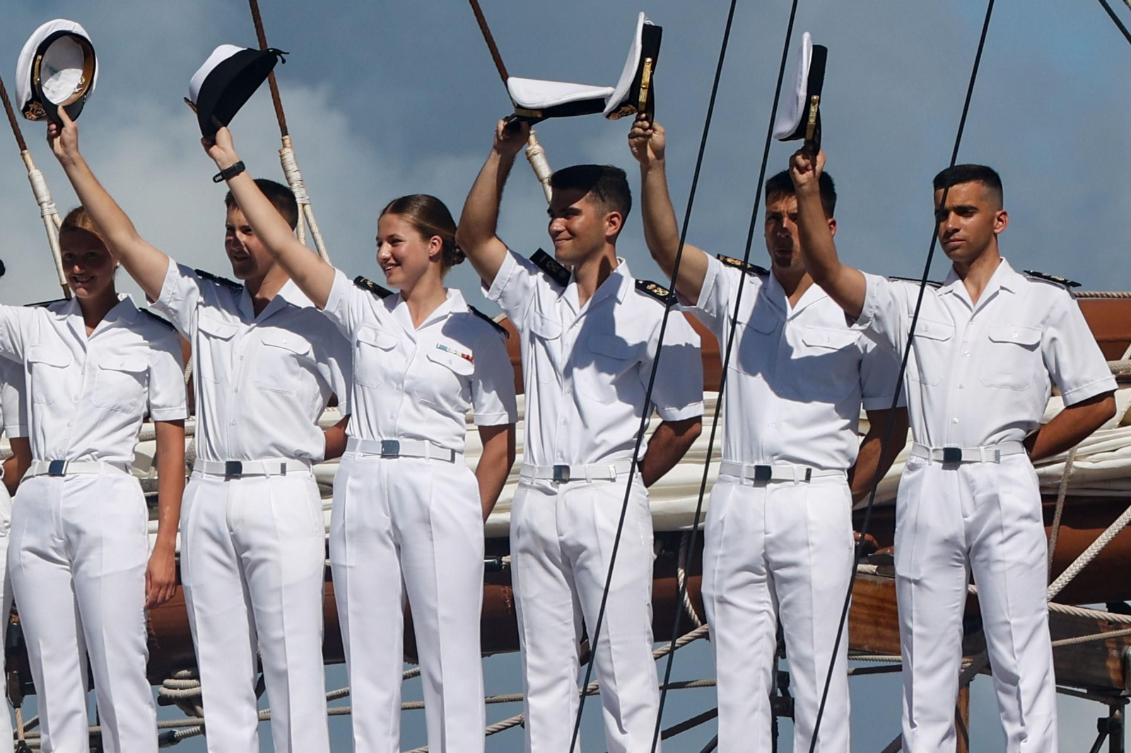 Fotos de la llegada de la Princesa Leonor a Salvador de Bahía a bordo del 'Elcano'