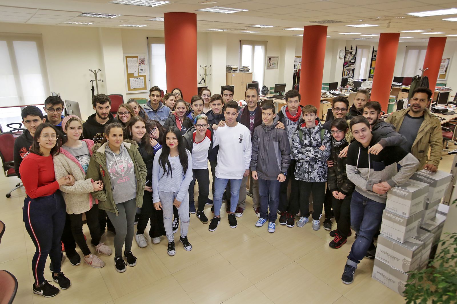 Visita de estudiantes del IES Columela (13-01-2018)