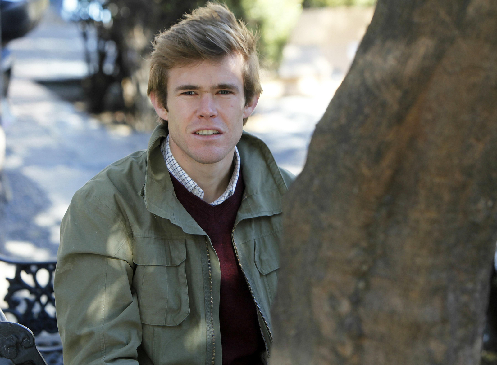 El torero espartinero Javier Jiménez, este fin de semana, en Sevilla, tras la entrevista.