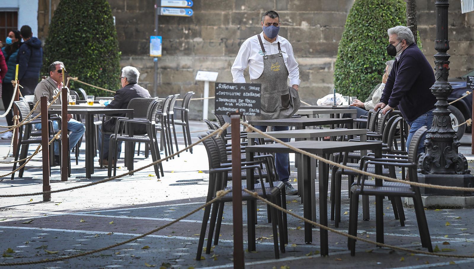 Una terraza del centro de la ciudad.