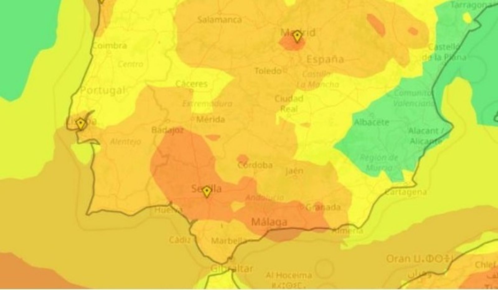Nueva alerta en Granada por una nueva entrada de polvo sahariano perjudicial para la salud
