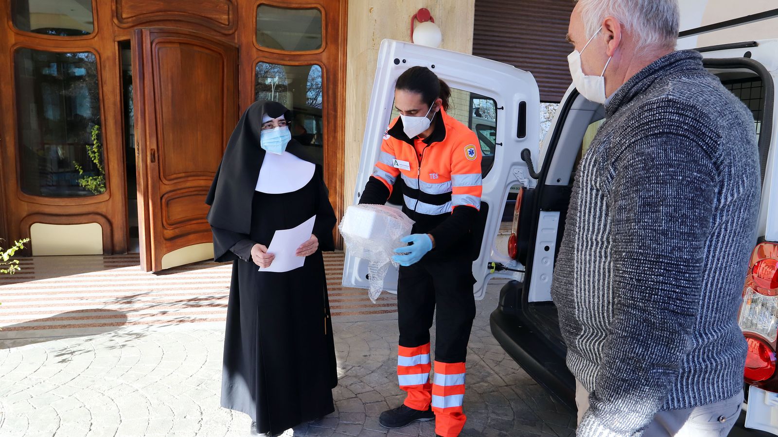 Día en el que llegaron las primeras vacunas a la residencia Santa Teresa de Journet.
