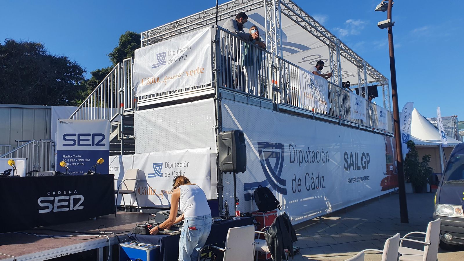 Uno de los lugares habilitados por la Diputación para poder asistir a la competición desde el Paseo de Santa Bárbara