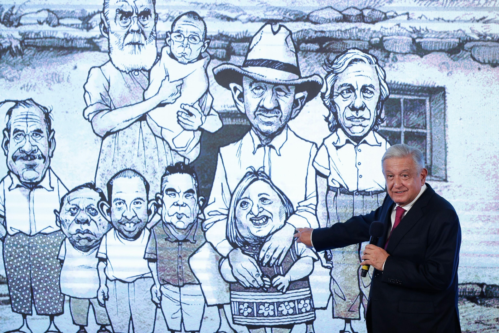 López Obrador en plena actuación.