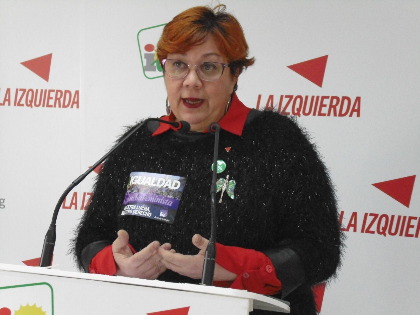 Mónica Rossi, coordinadora local de IU y portavoz del Grupo Municipal de Adelante Huelva