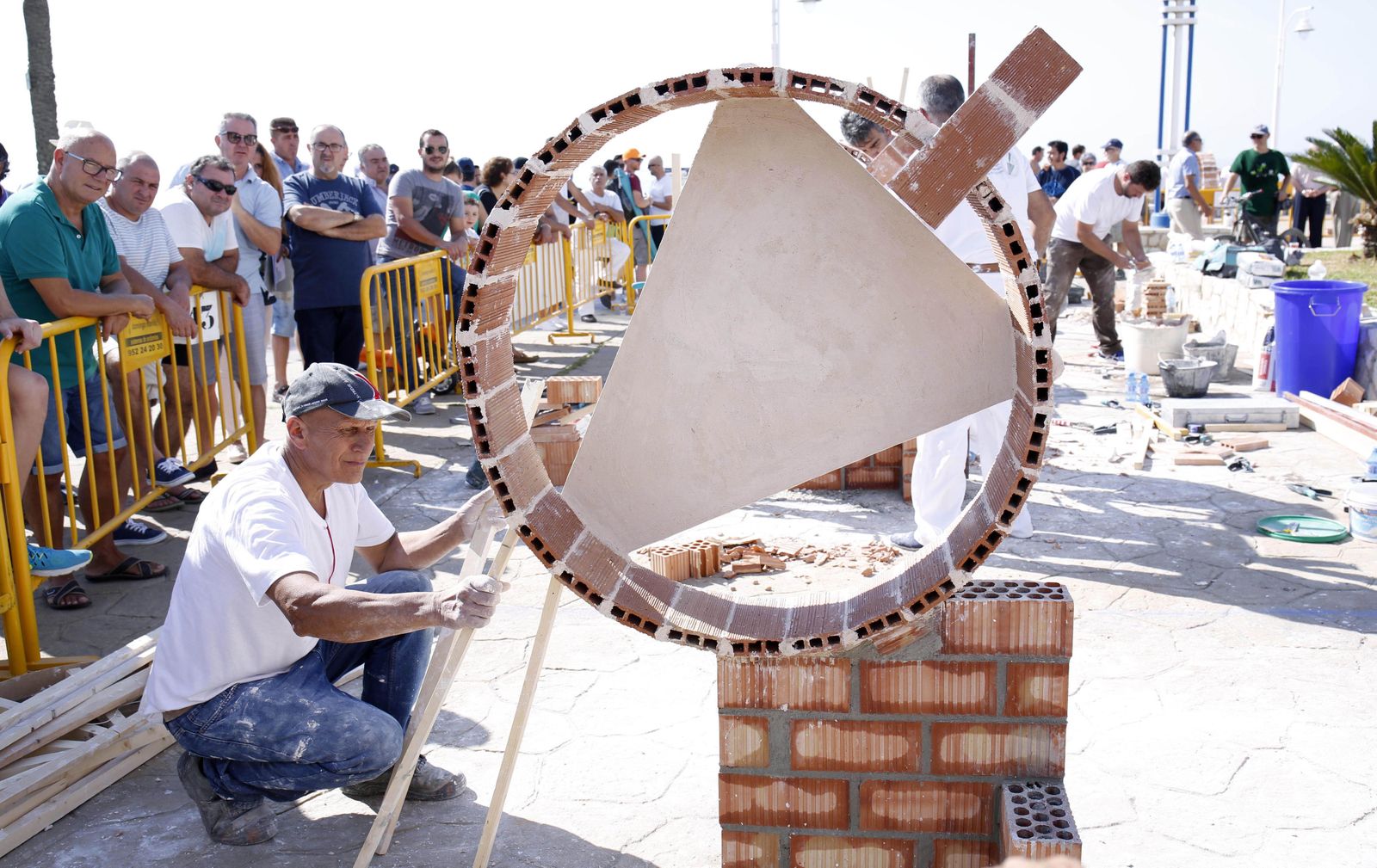 El concurso nacional de albañilería Peña El Palustre el año pasado.