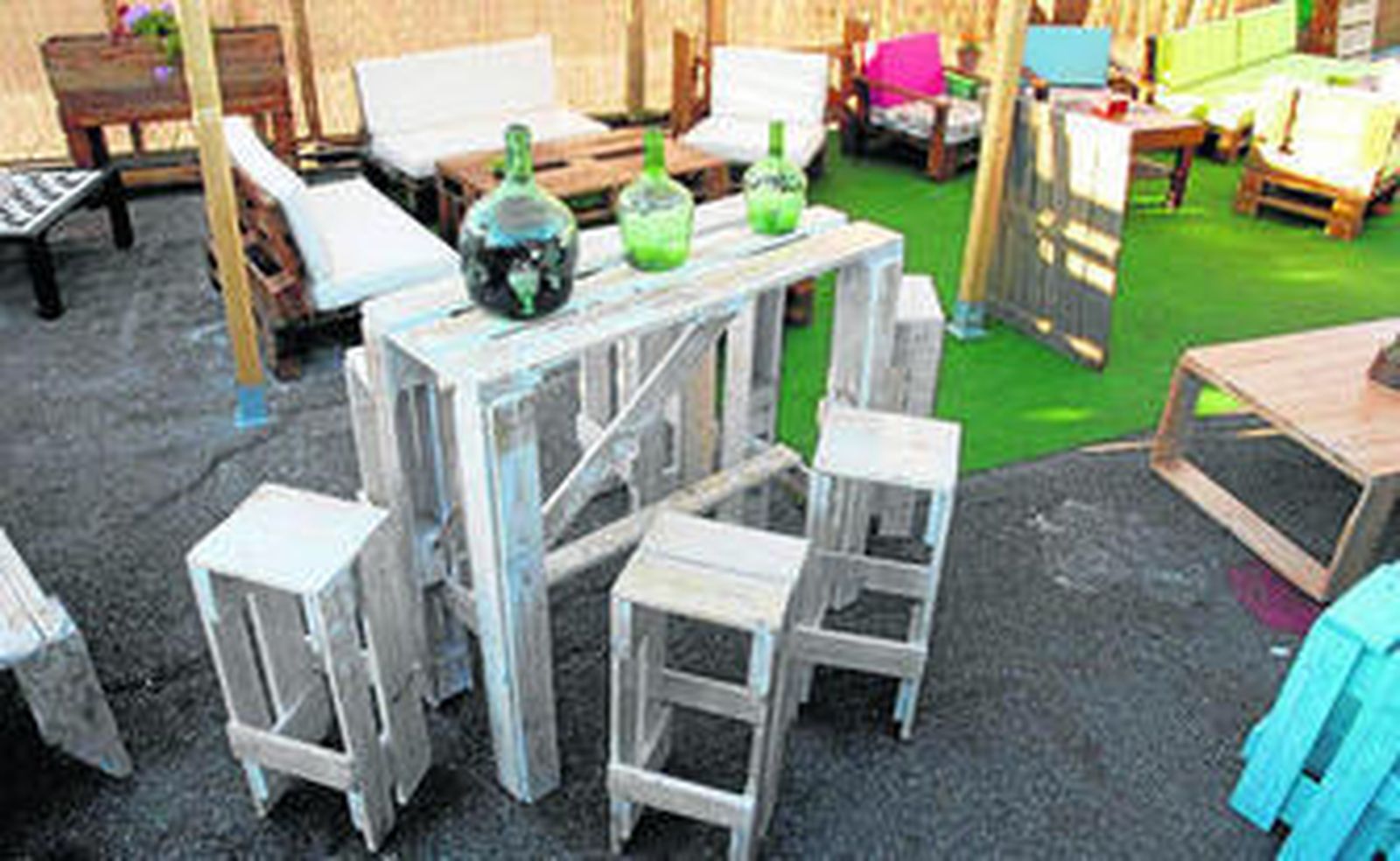 Decoración conceptual con madera de palet