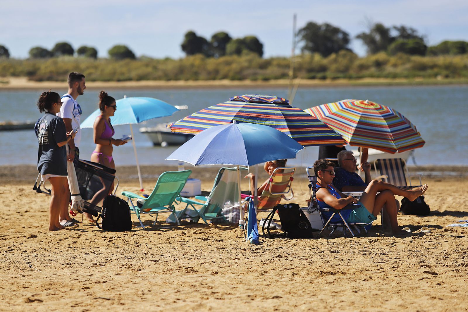 Imágenes de las playas de Huelva en el sábado 15 de agosto