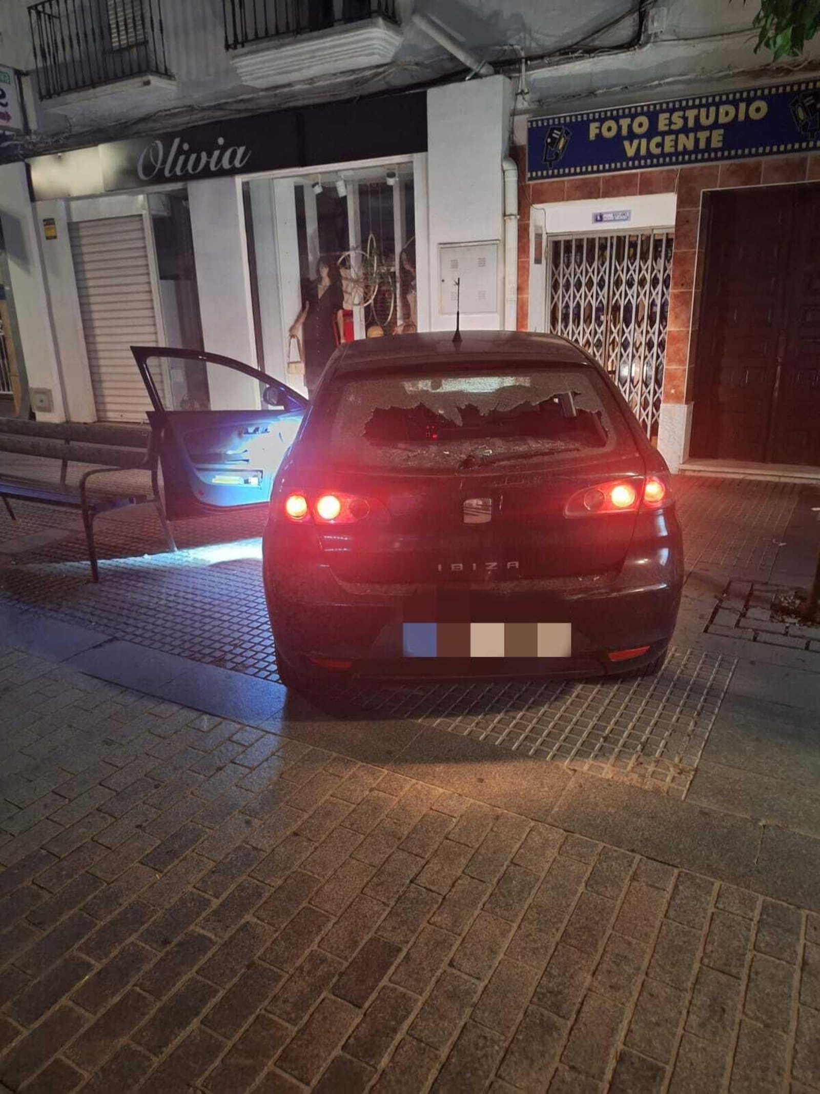 Uno de los coches usados en el atraco.