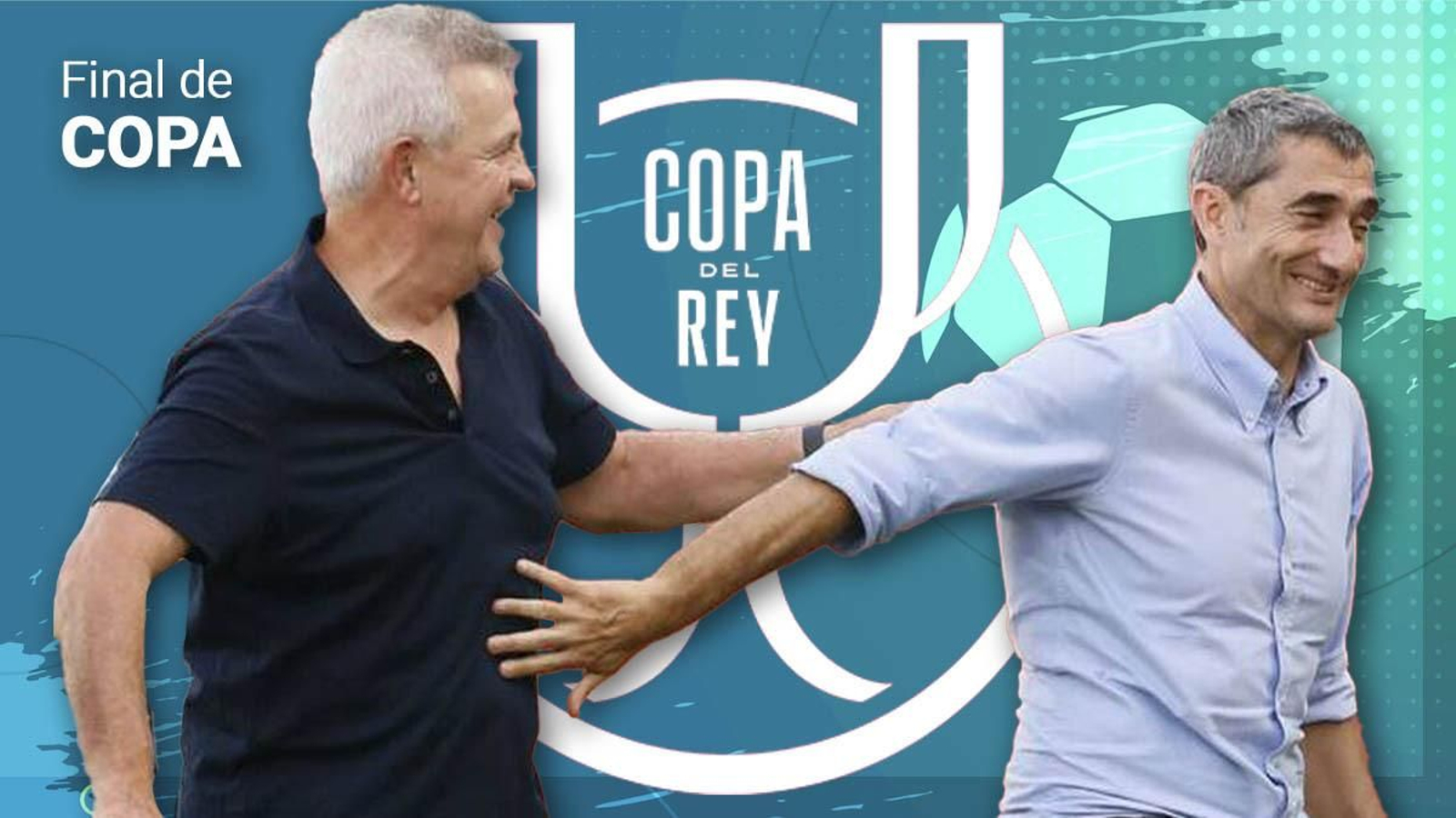 Los entrenadores del Real Mallorca, Javier Aguirre (i), y del Athletic de Bilbao, Ernesto Valverde  (d).