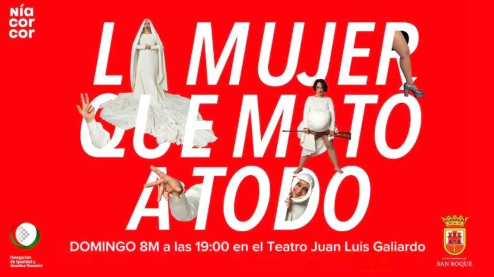 Cartel anunciador de la obra teatral "La mujer que mató todo".