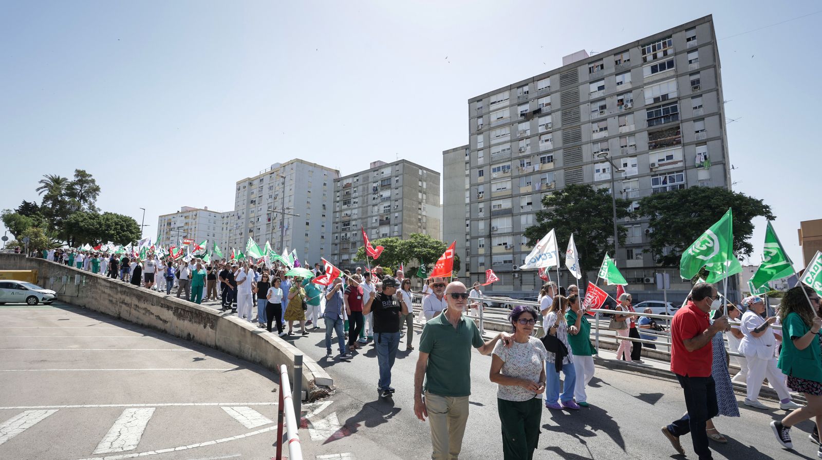 Imágenes de la manifestación en jerez por una Sanidad Pública y de Calidad