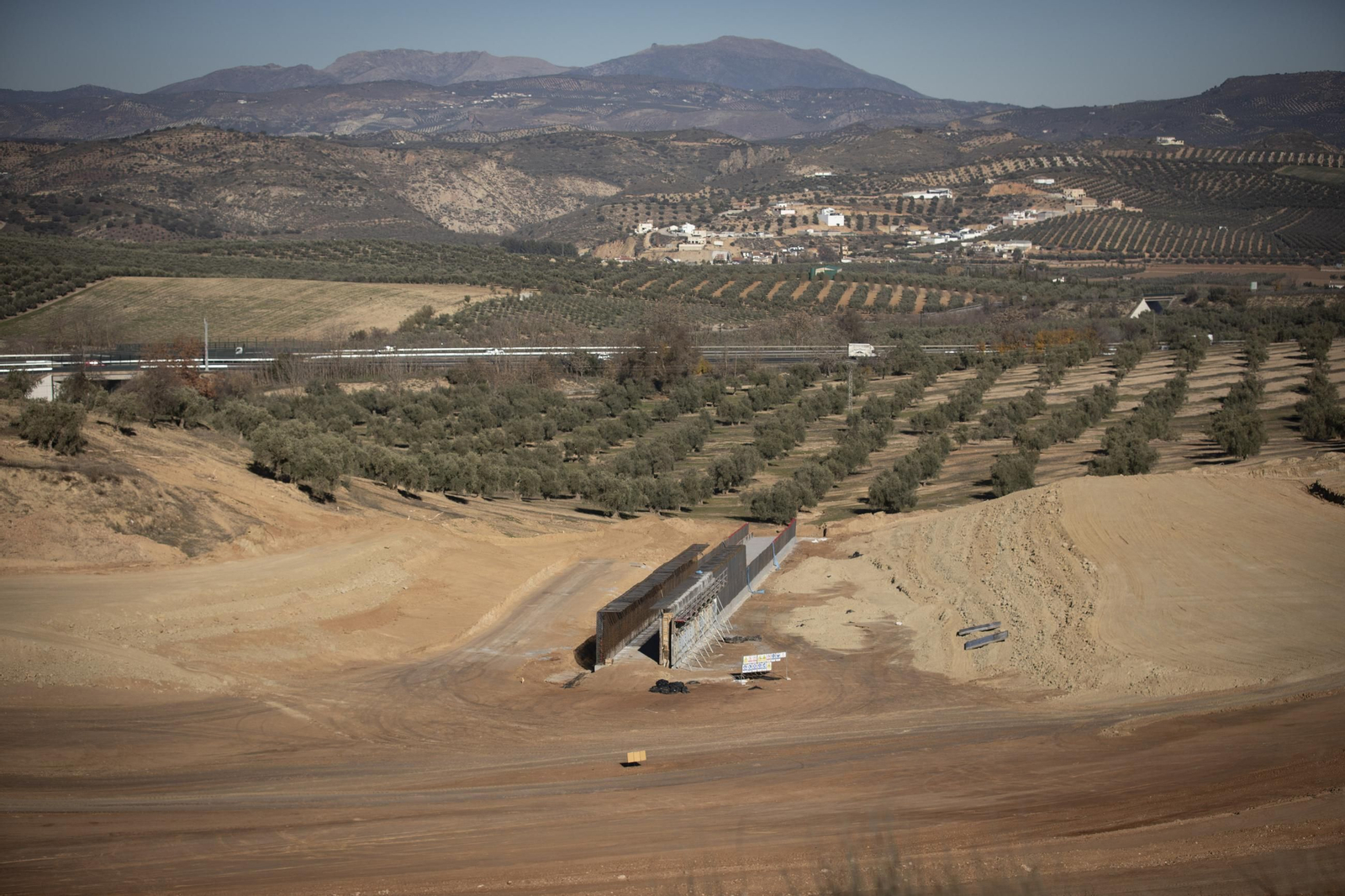 Así están las obras del tramo de Riofrío de la Variante de Loja después de nueve meses en obras