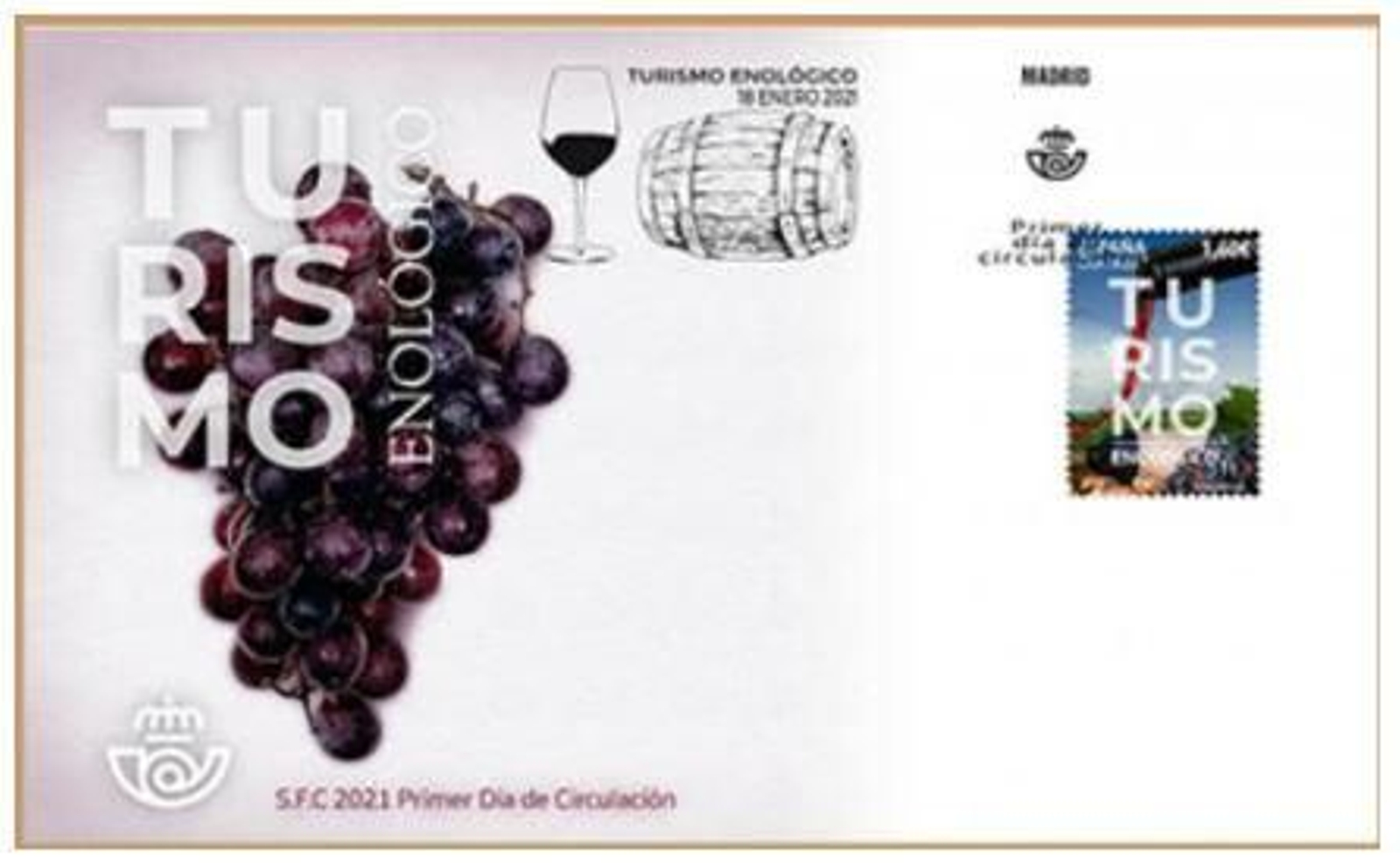 Sello dedicado a la vendimia.