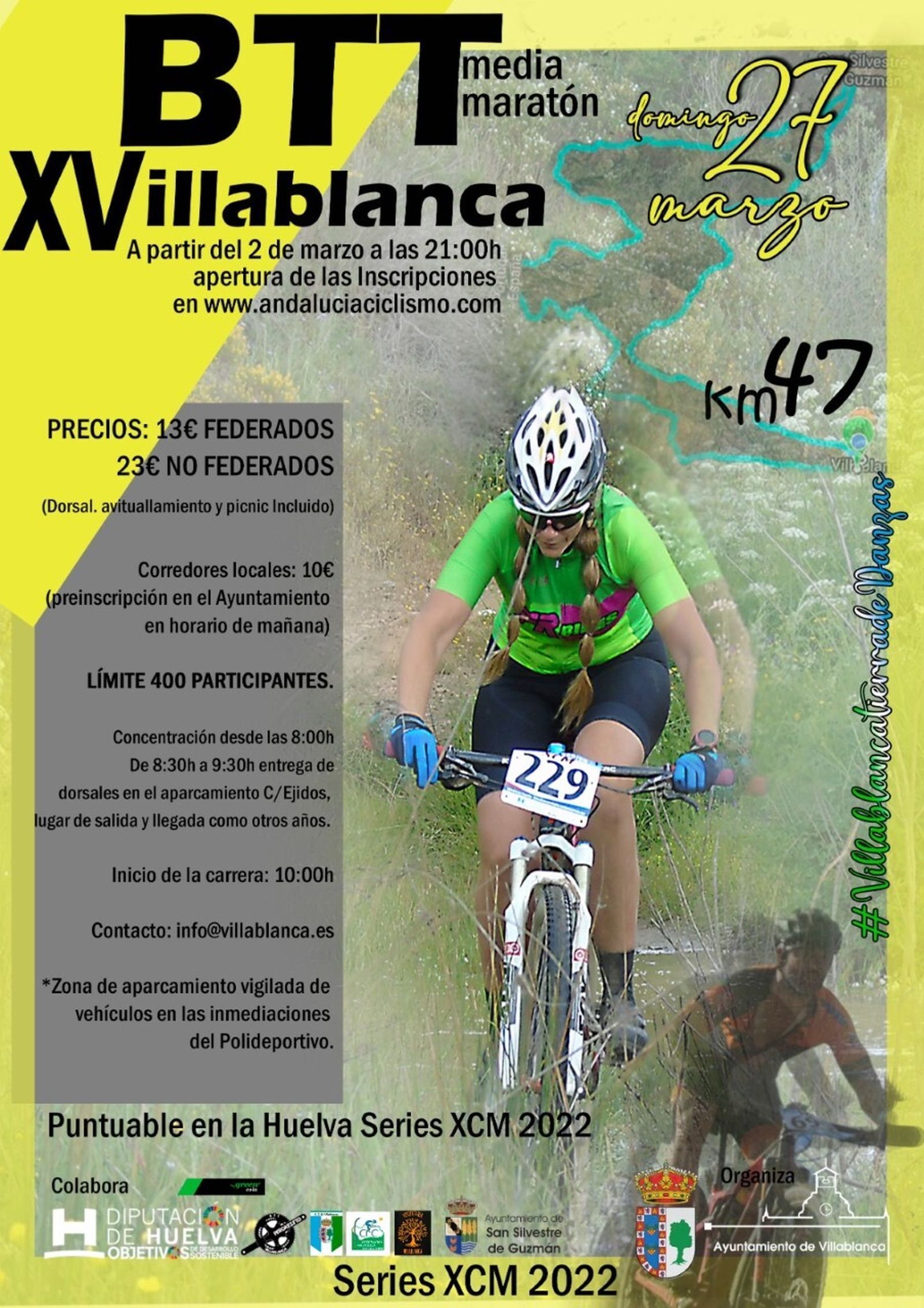 Cartel anunciador de la prueba villablanquera.