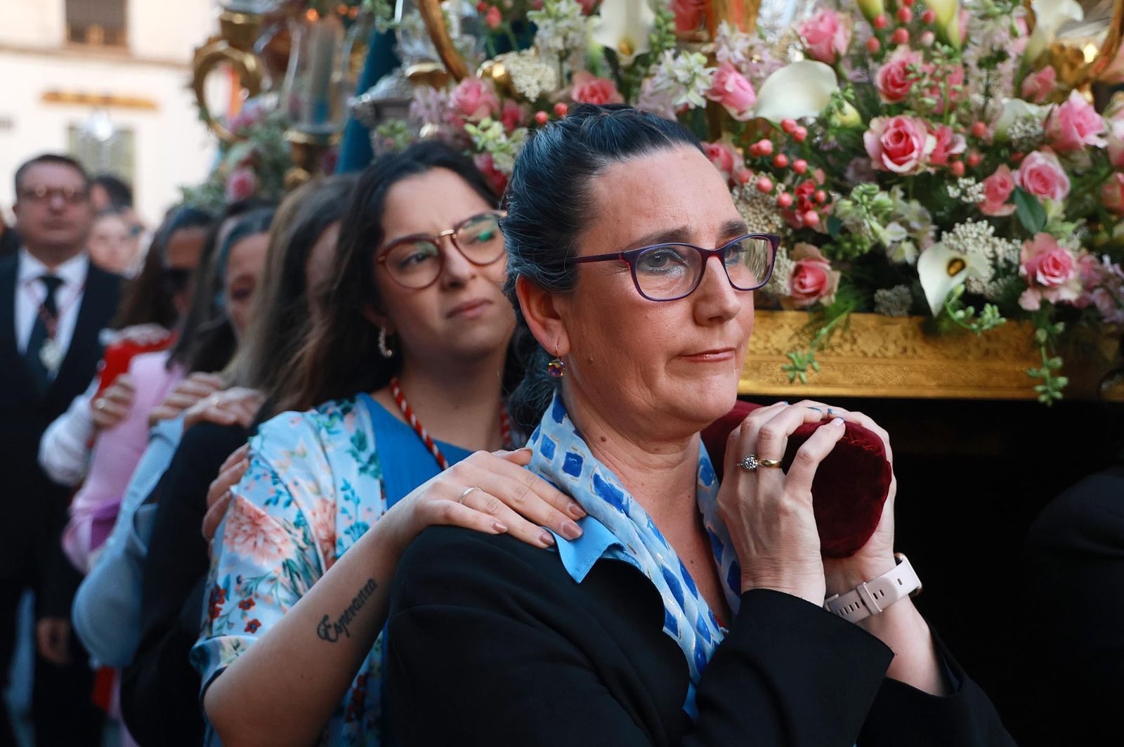 Imágenes del Rosario con la Virgen de los Ángeles