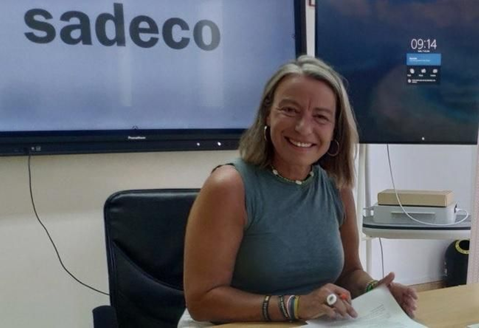 Isabel Albás, en la sede de Sadeco.
