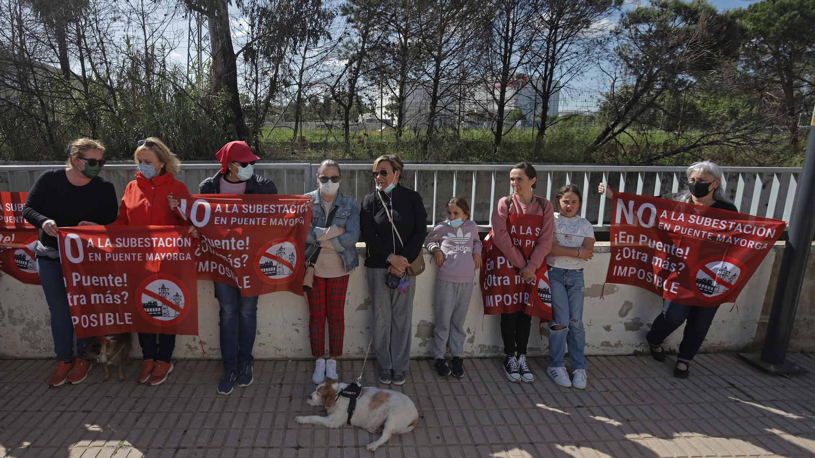 Protestas por la nueva subestación de Red Eléctrica Española en Puente Mayorga
