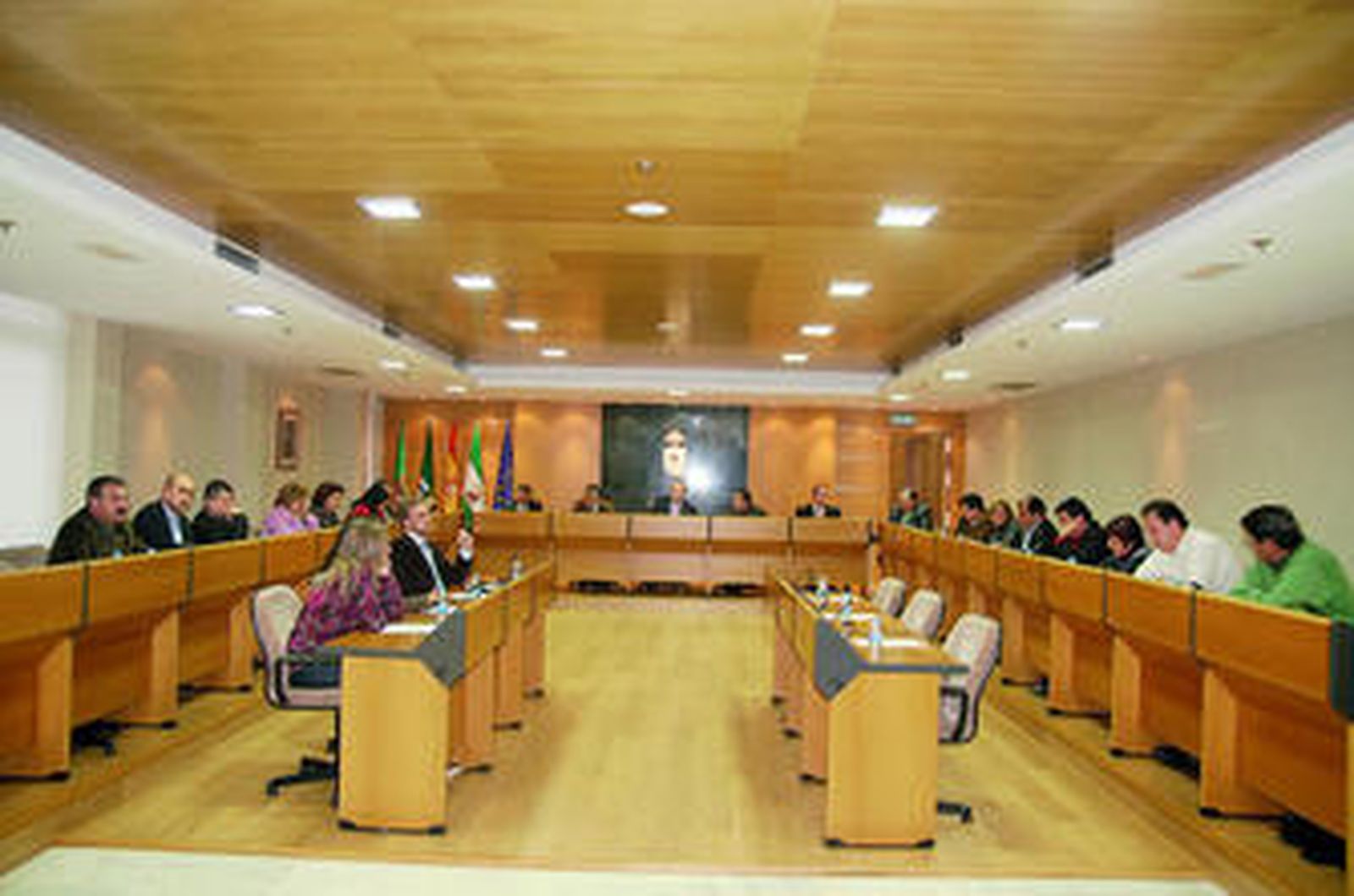 La Corporación municipal de El Ejido durante el pleno de ayer.