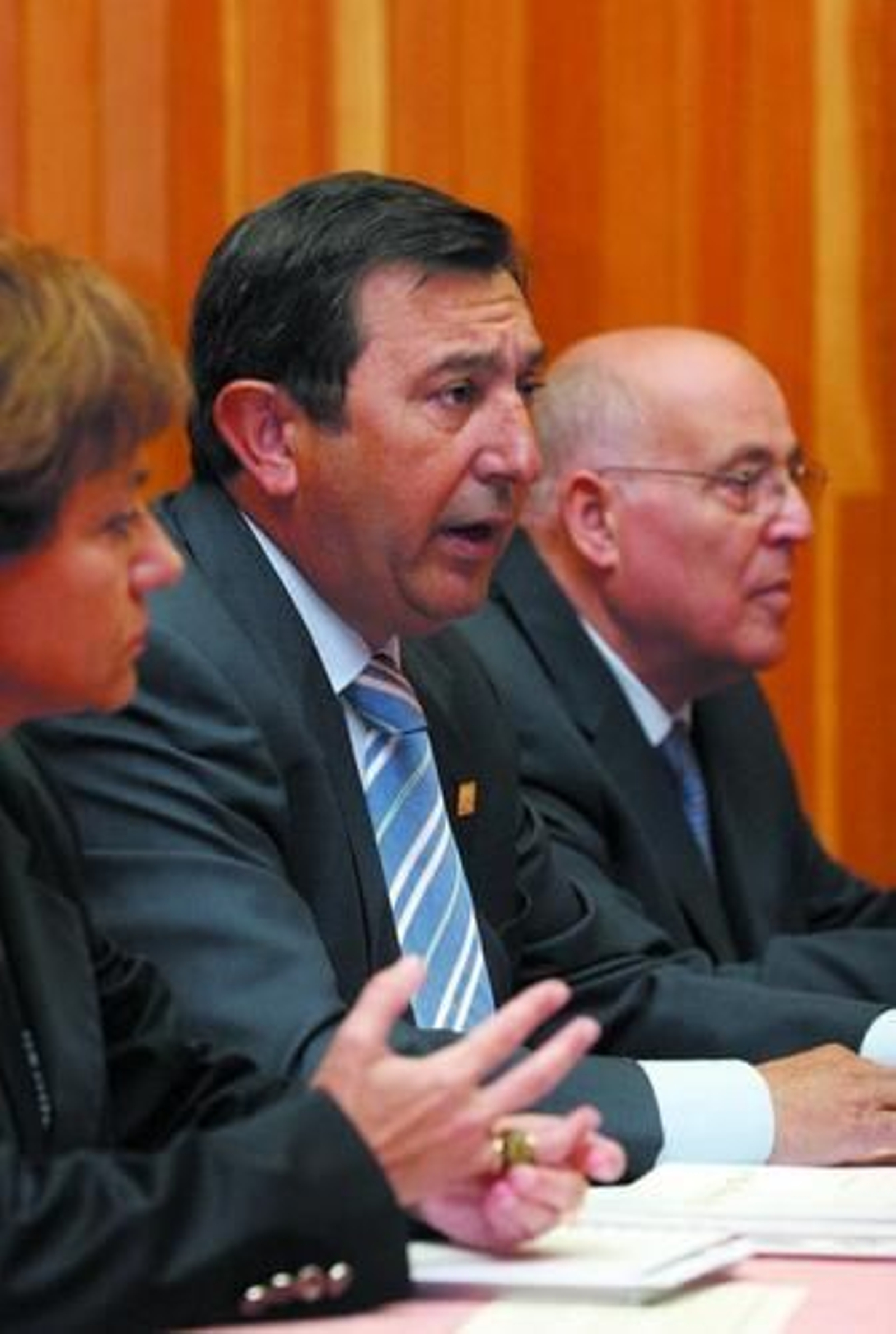 Cesárea Sánchez, Laureano Fernández y Antonio Zapata.