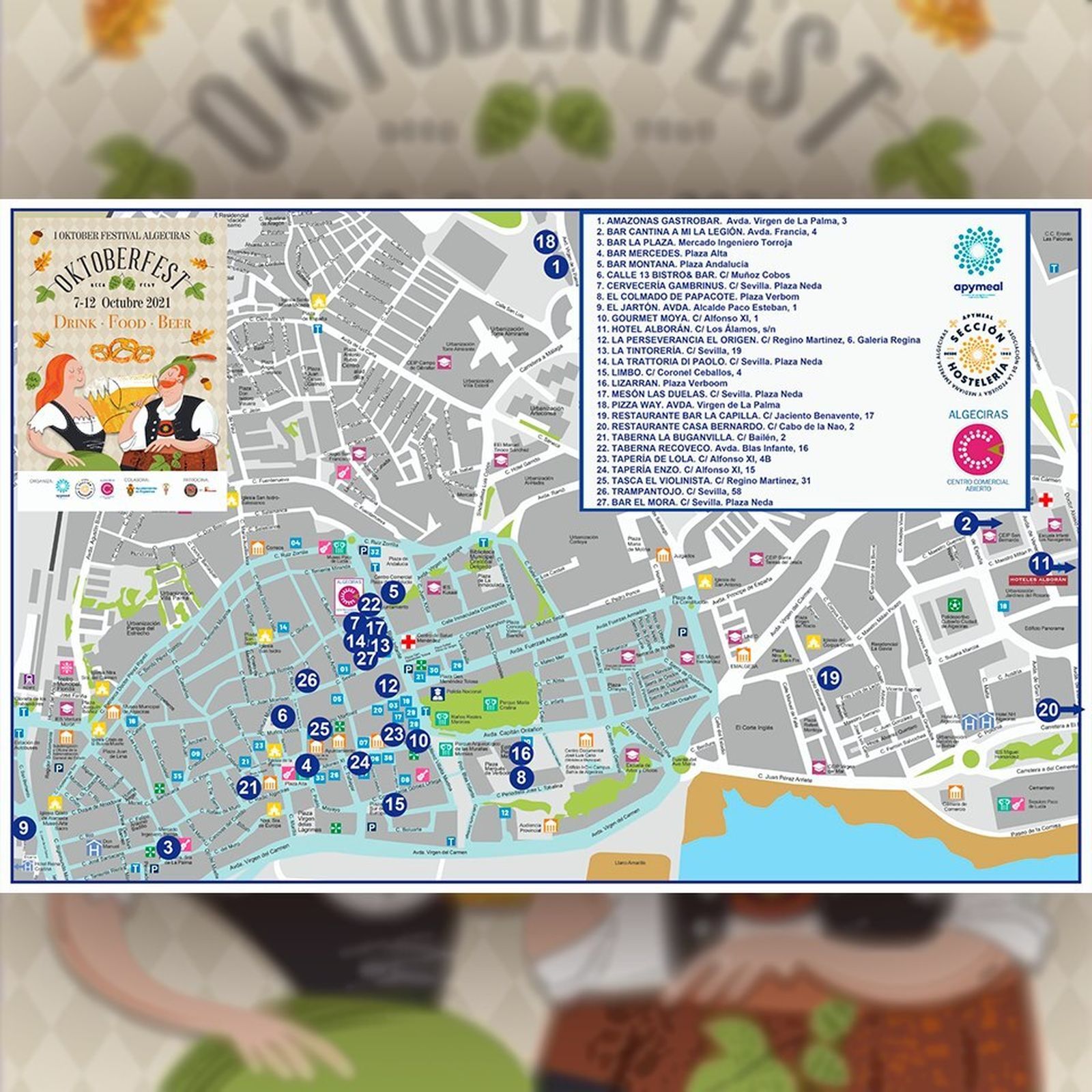 Plano del Oktoberfest de Algeciras.