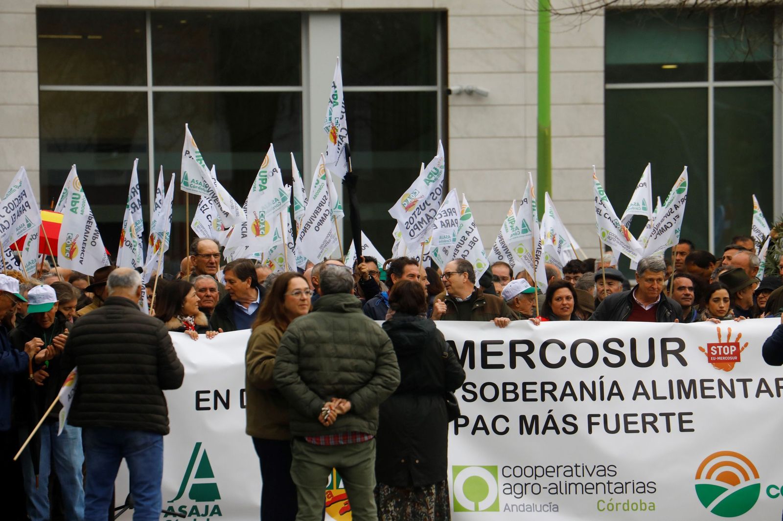La protesta de los agricultores y ganaderos de Córdoba contra el acuerdo con Mercosur