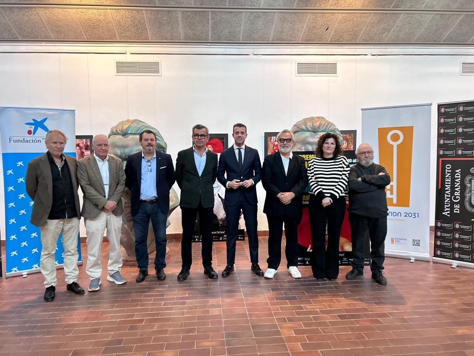 Foto de familia de la presentación de la VI Edición del Festival de Cine Premios Lorca.