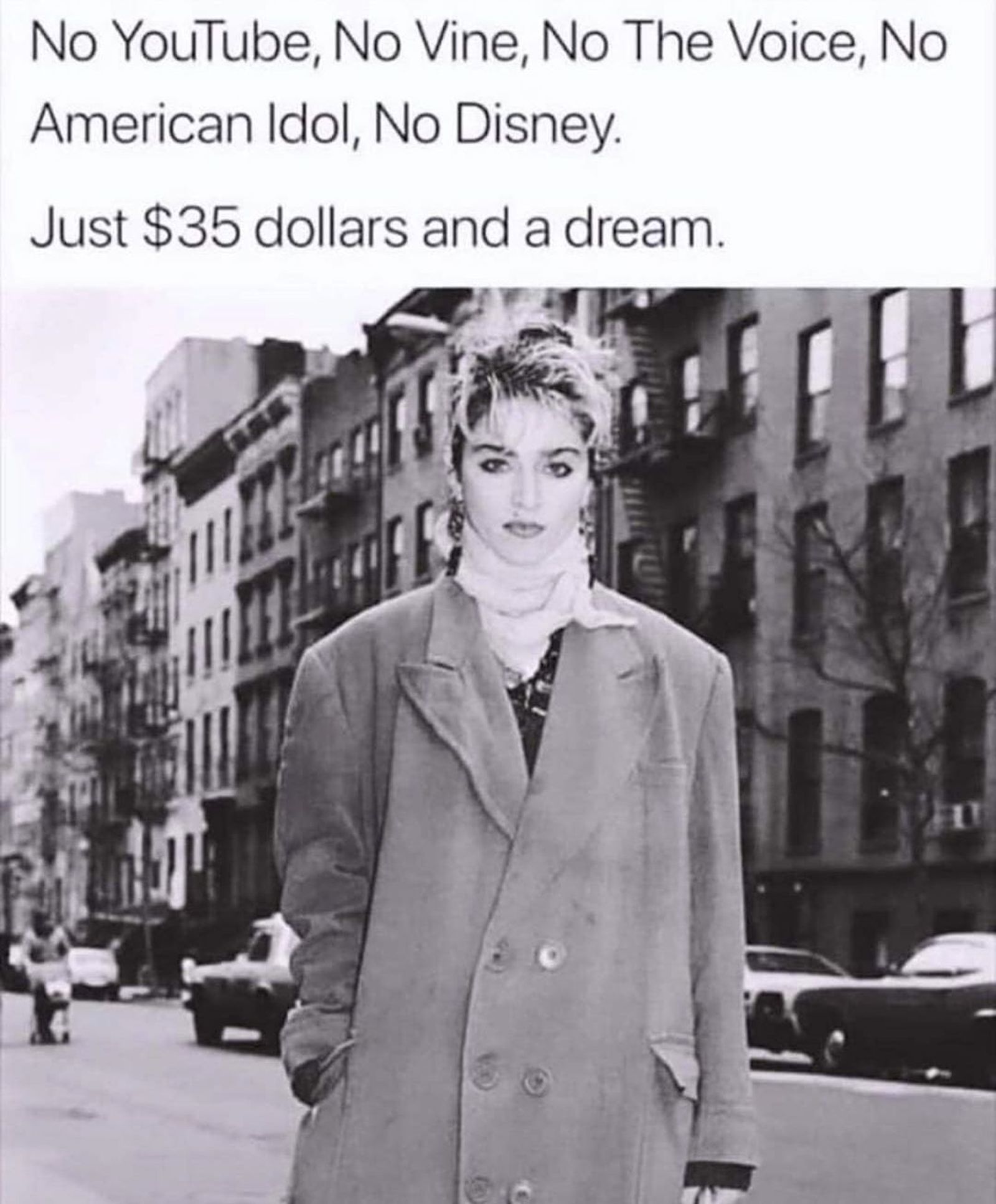 Madonna en la foto juvenil compartida