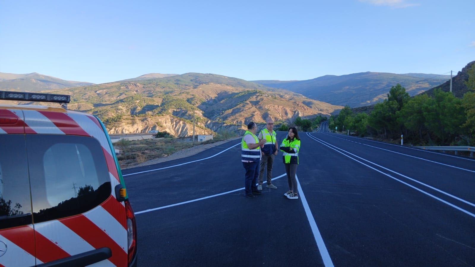 Mejoras en la carretera que vertebra el corazón de la Alpujarra almeriense