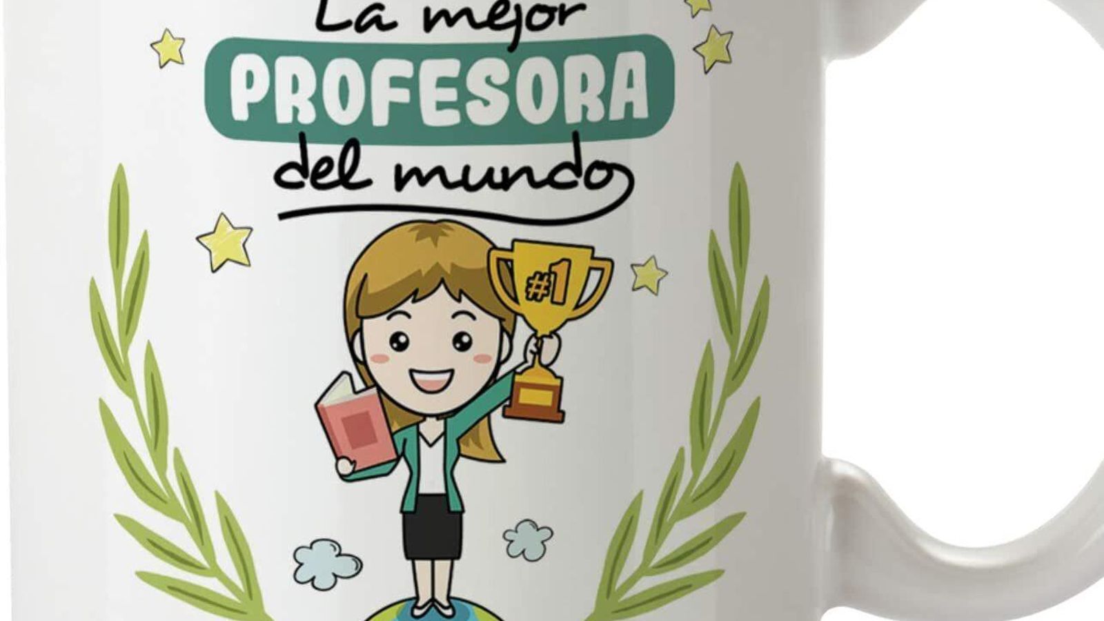 Ejemplo de unas tazas que Amazon recomienda como regalo para una profesora