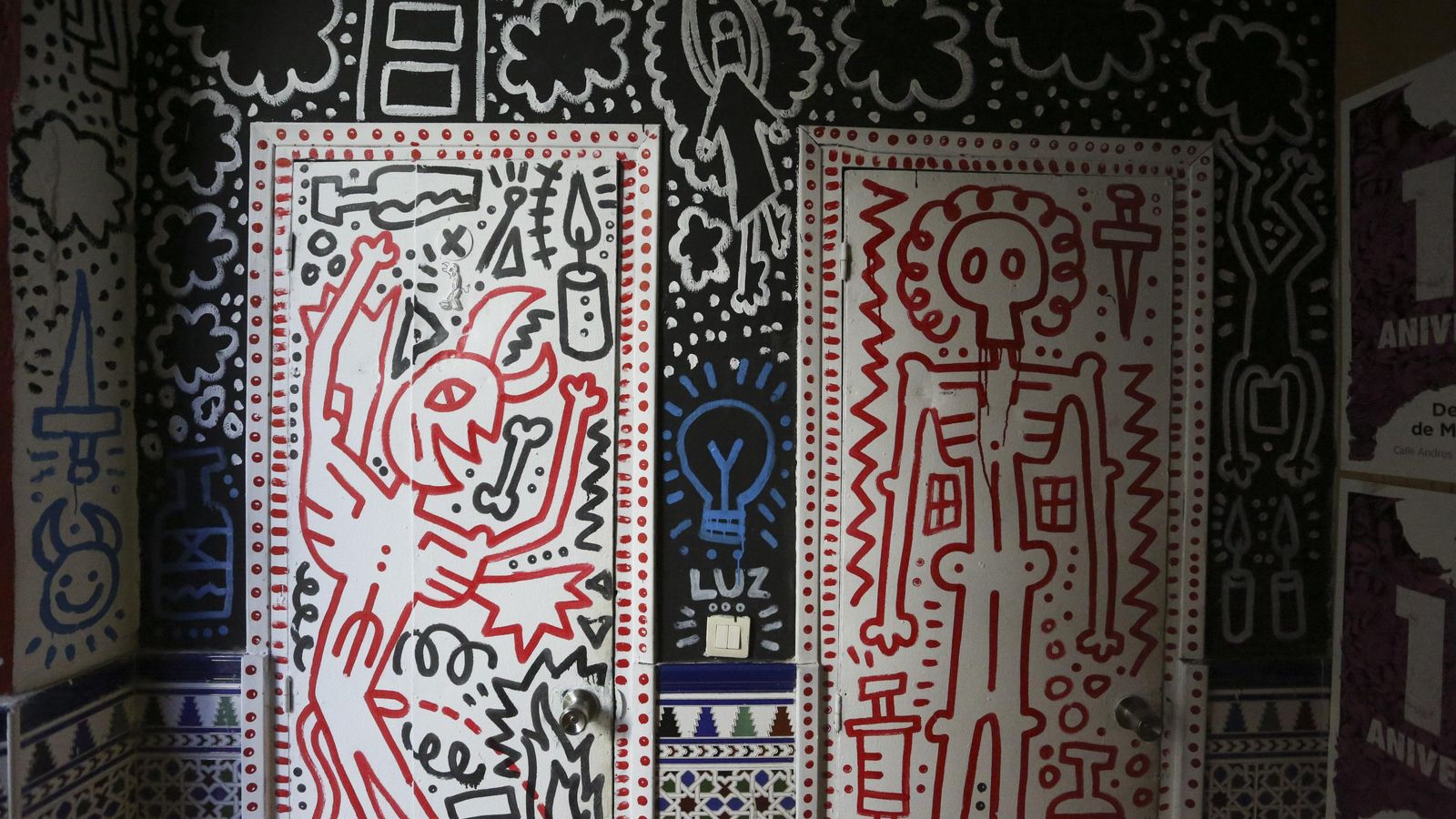 Detalle de la intervención de la artista Vaz.