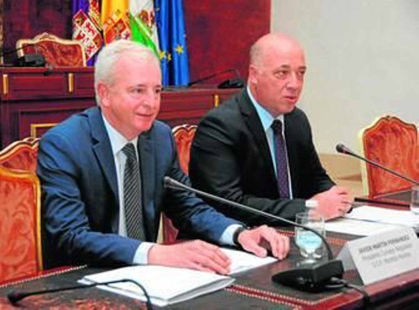 Javier Martín y Antonio Ruiz en la presentación del informe sobre la cata.