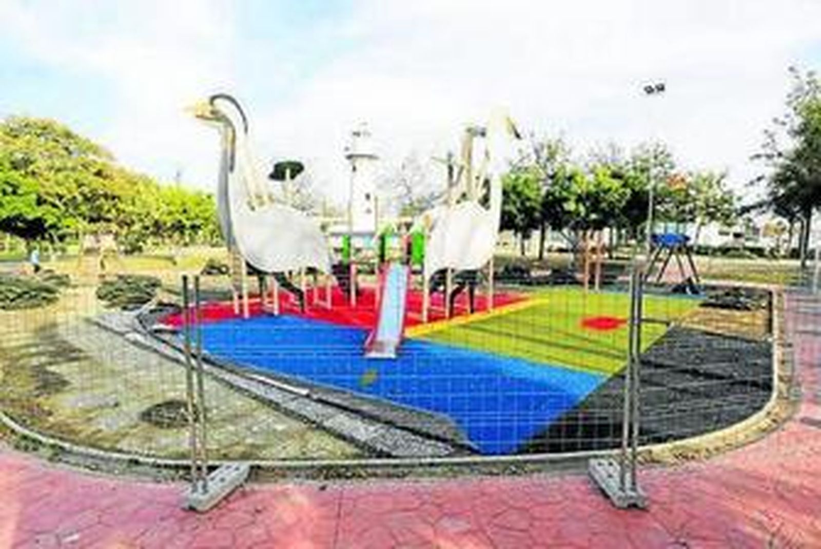 Imagen del parque de Huelin antes de ser vallado.