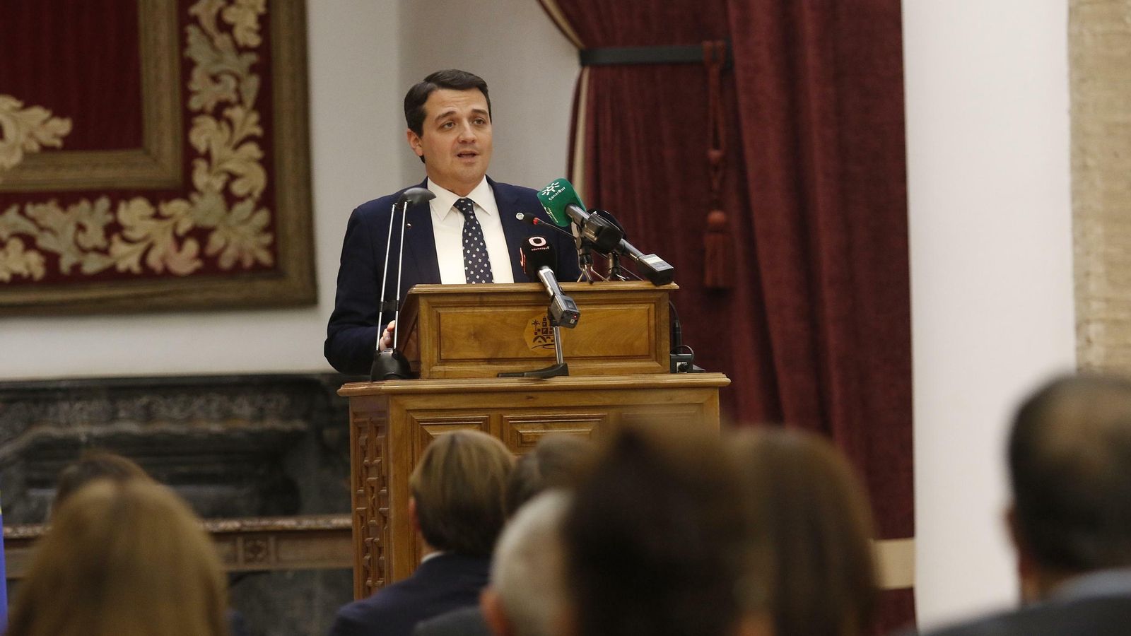 José María Bellido, durante la lectura del manifiesto.