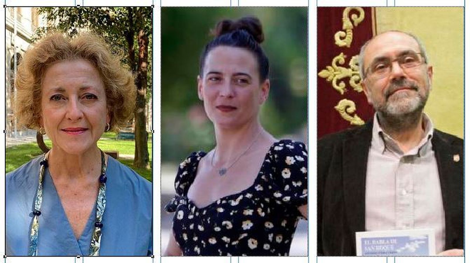 Tres de los nominados: Magda Belloti, La Piñona y Antonio Pérez Girón.
