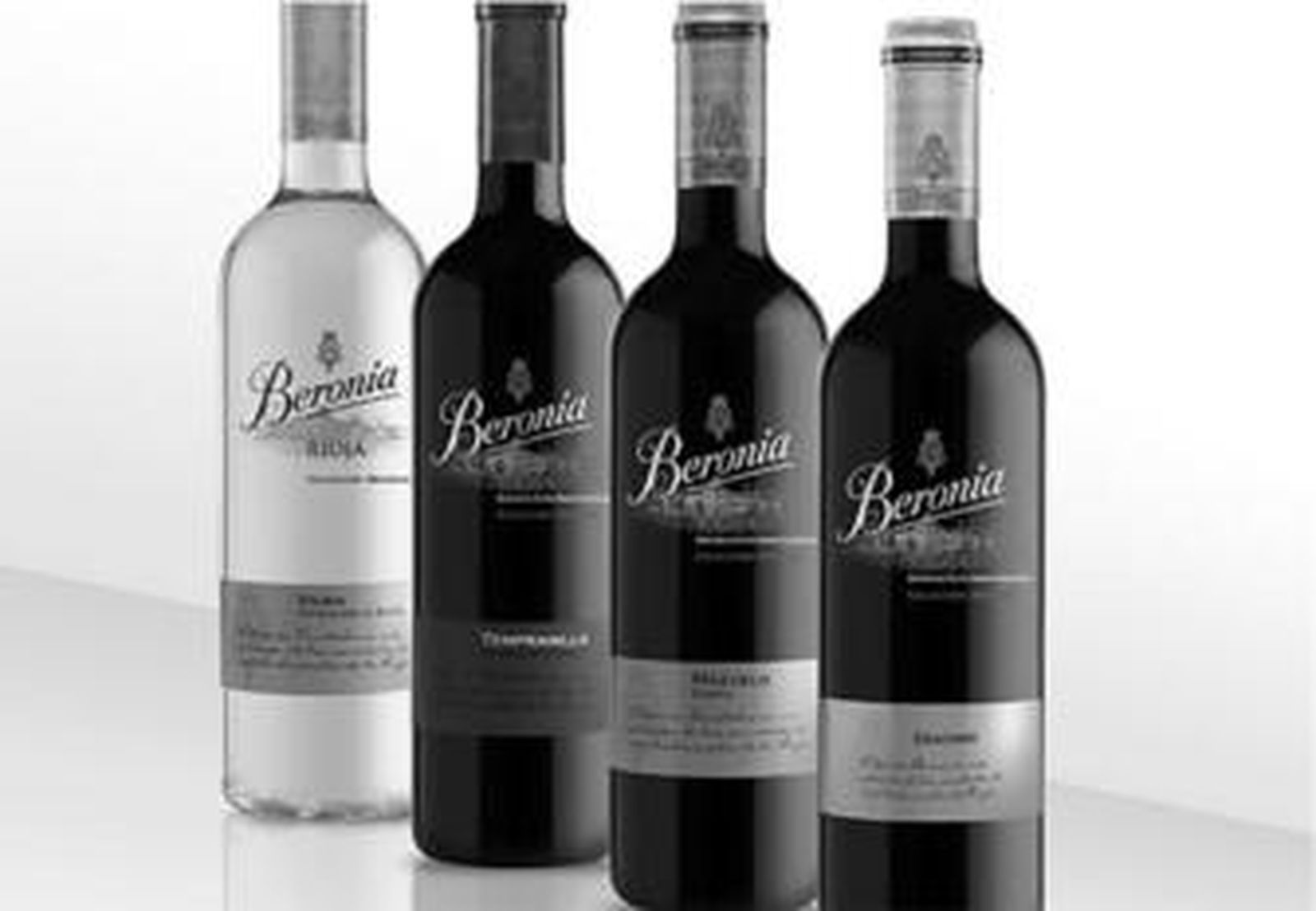 La colección de monovarietales, con el Beronia Graciano en primer plano.