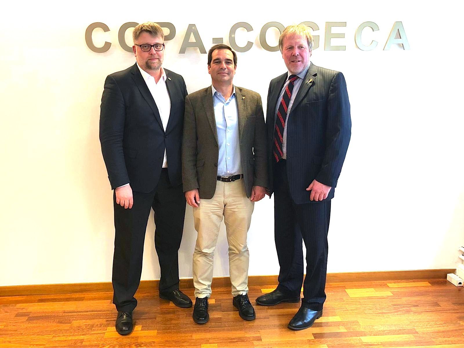 Pedro Gallardo, nuevo vicepresidente del COPA en el centro de la imagen.