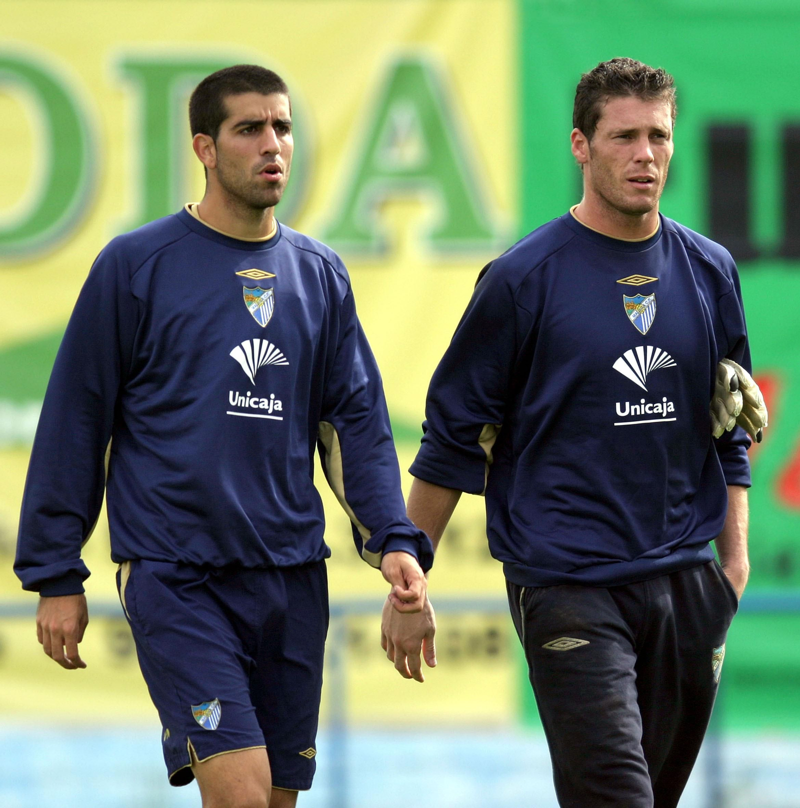 Juanito y Calatayud, en su etapa en el Málaga CF.