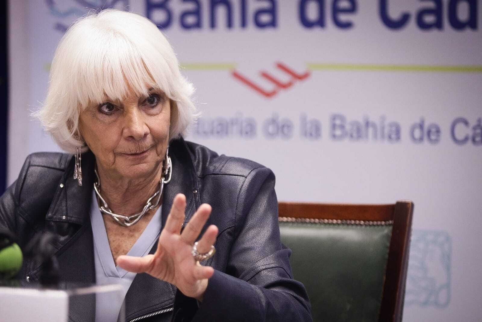 Teófila Martínez, este viernes en la sede de la Autoridad Portuaria de la Bahía de Cádiz.