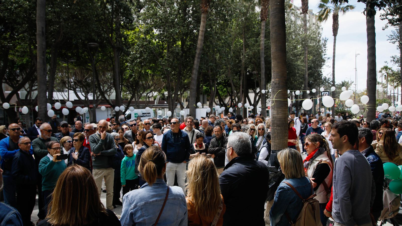 Uno de los tramos de la Rambla se ha llenado de simpatizantes y afiliados de CSIF.