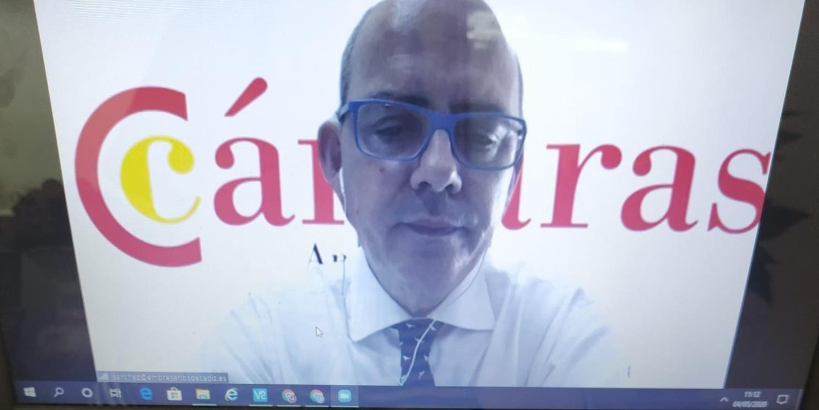 Javier Sánchez Rojas, durante la reunión telemática