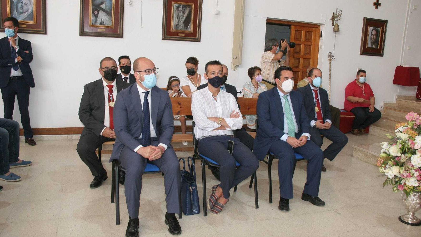 El alcalde Germán Beardo, junto a los concejales David Calleja y Curro Martínez.