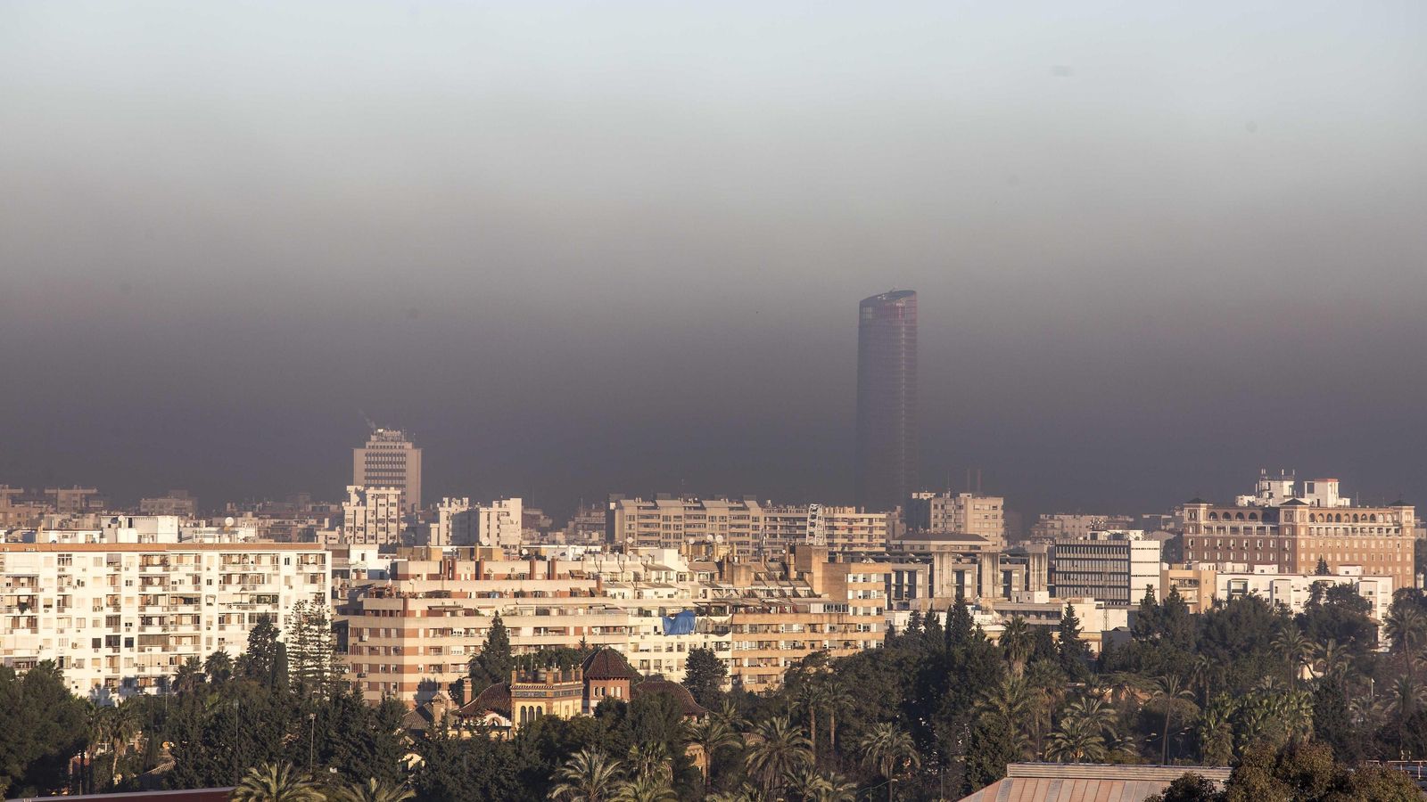 Nube de contaminación que afectó a la ciudad en una ocasión anterior