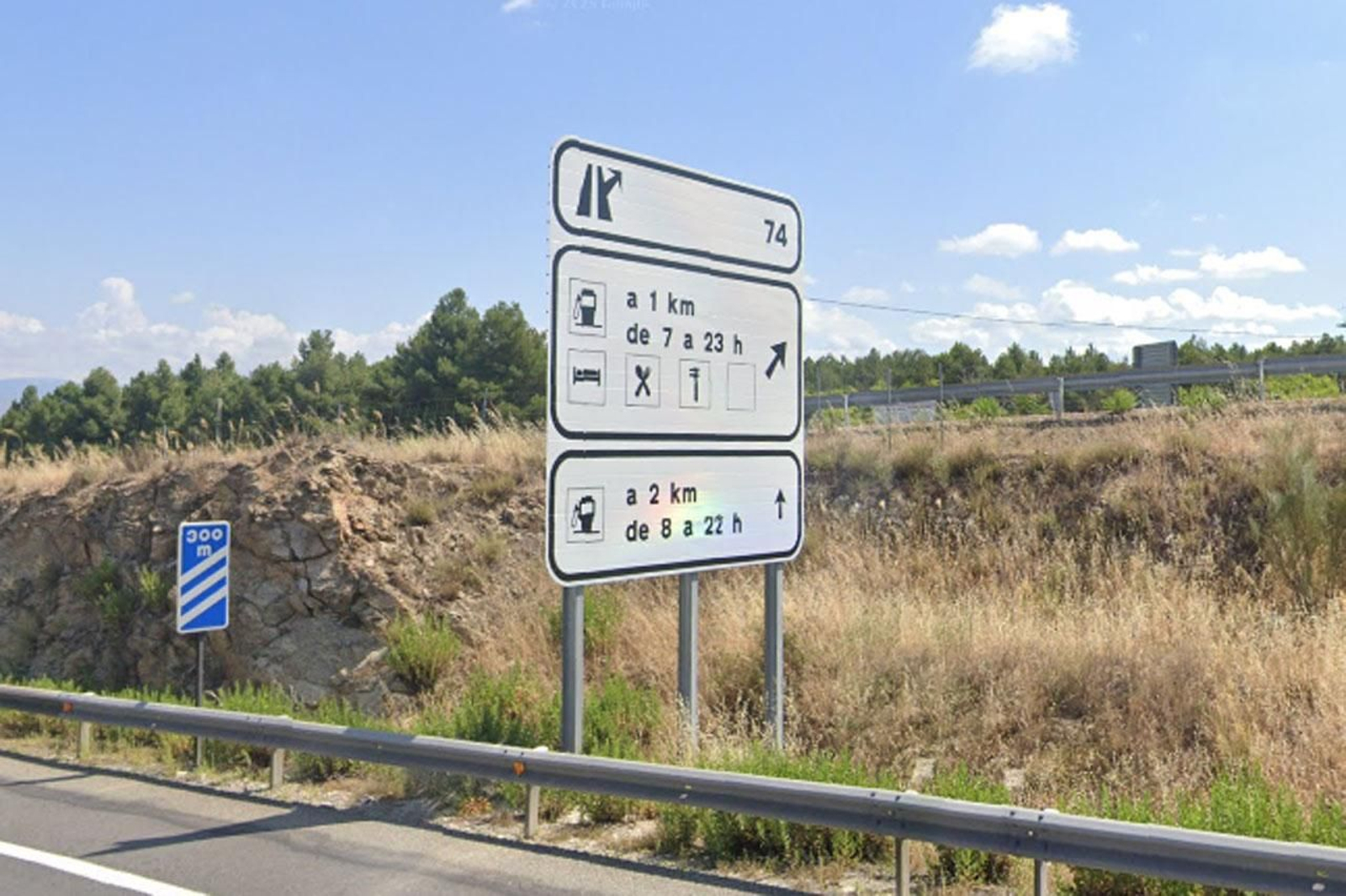 Señal de gasolinera