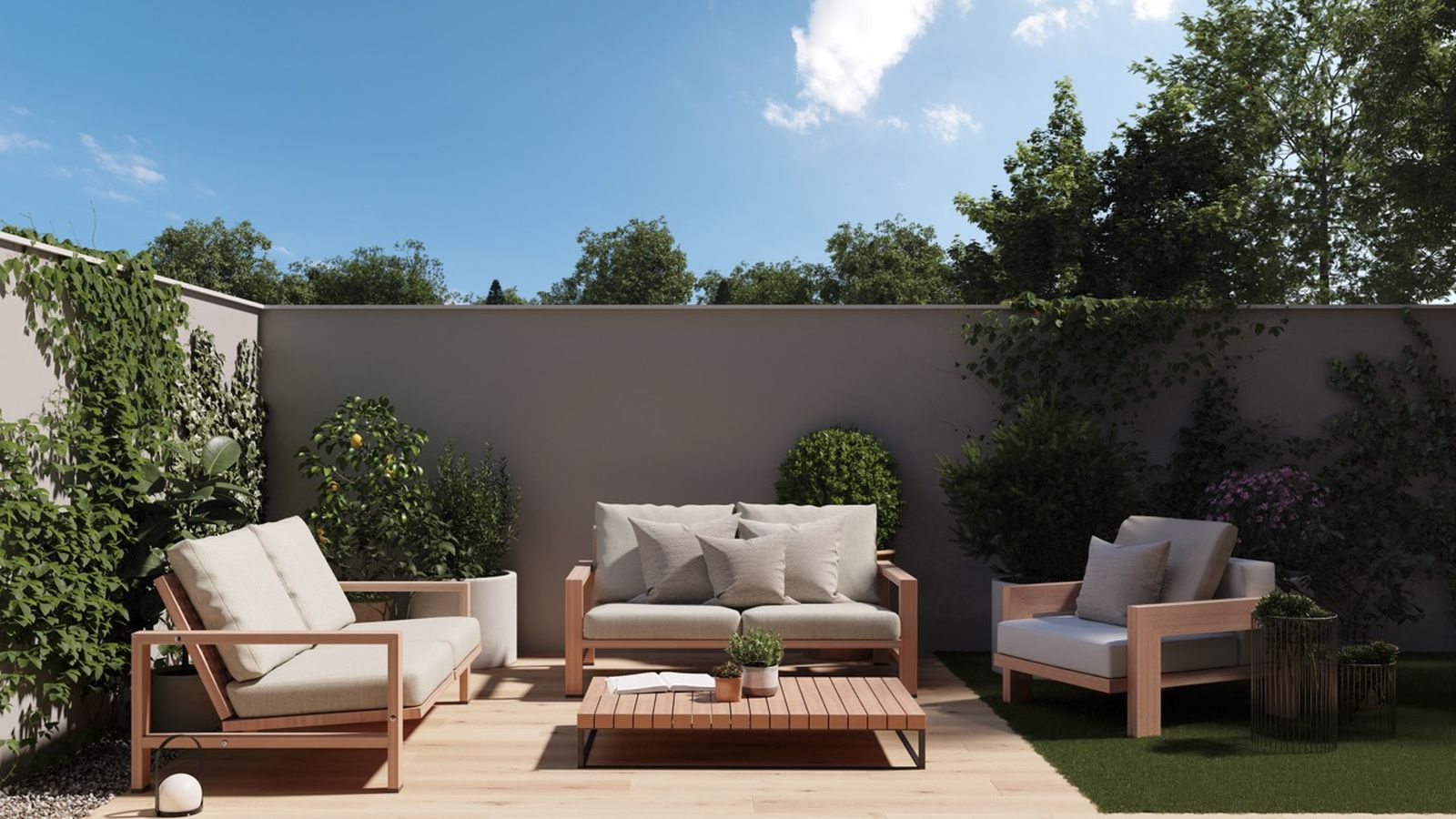 Terraza de una de las viviendas