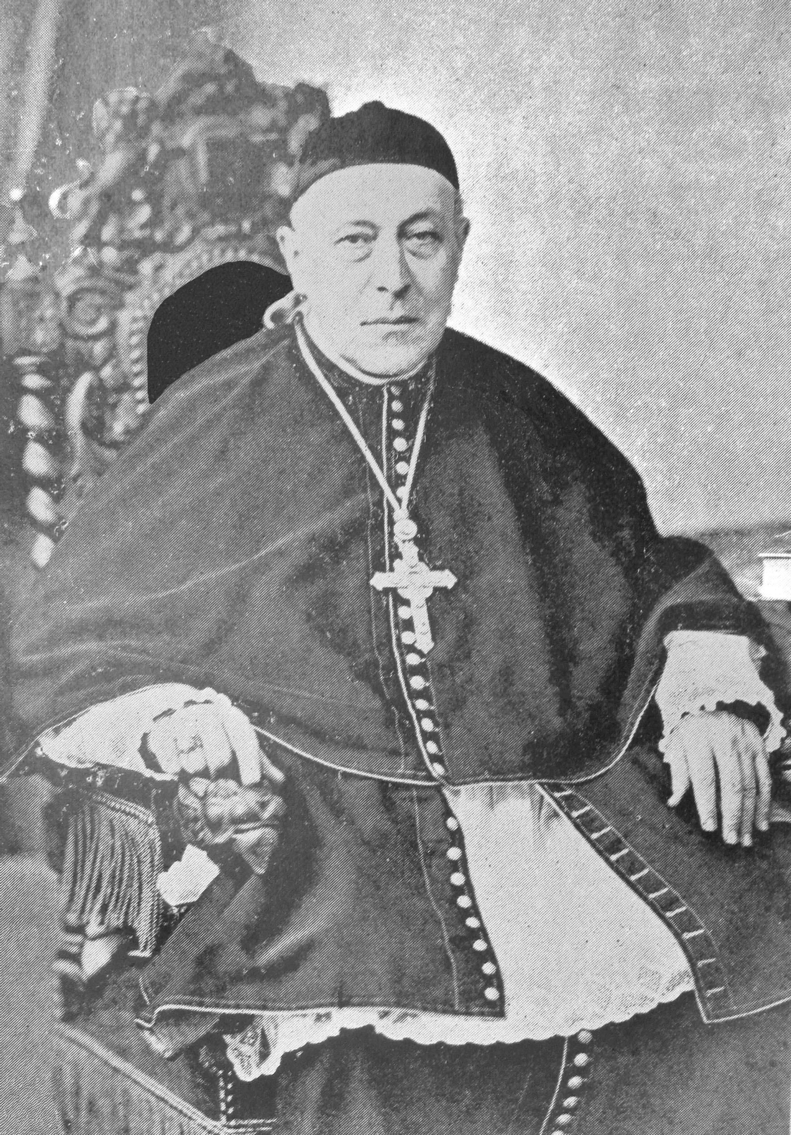 El obispo en 1856, don Félix María Arriete y Llano.
