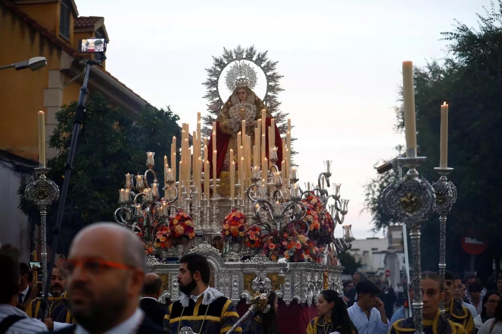 La Virgen del Rayo, durante su procesión del año pasado.